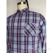 Camisa de poplín a cuadros de línea multicolor